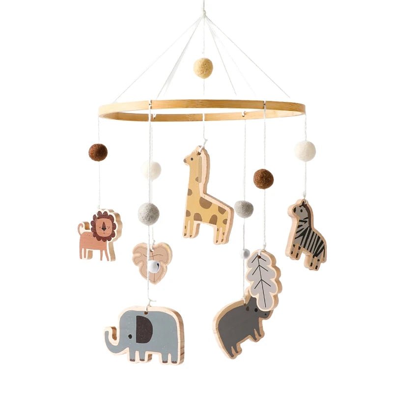 Baby Wooden Crib Mobile Bed Bell Hanging Rattle Toy Newborn Music Box Bed Bell Hanging Toys Holder Bracket Infant Crib Baby Gift - jouetsbebe.com