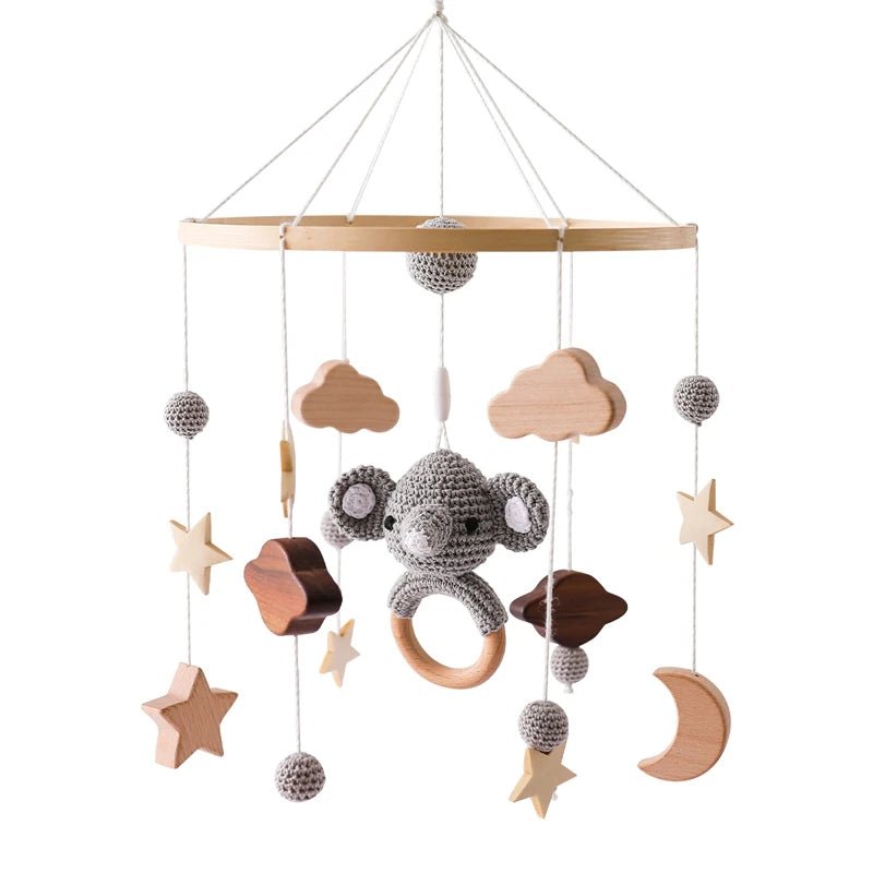 Baby Wooden Crib Mobile Bed Bell Hanging Rattle Toy Newborn Music Box Bed Bell Hanging Toys Holder Bracket Infant Crib Baby Gift - jouetsbebe.com