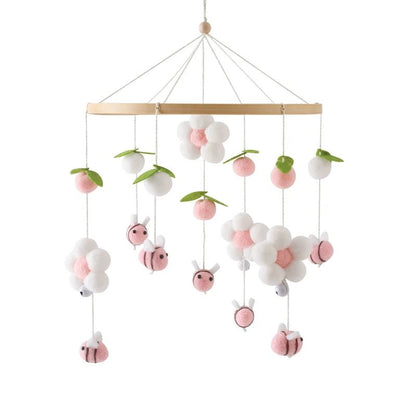 Baby Wooden Crib Mobile Bed Bell Hanging Rattle Toy Newborn Music Box Bed Bell Hanging Toys Holder Bracket Infant Crib Baby Gift - jouetsbebe.com