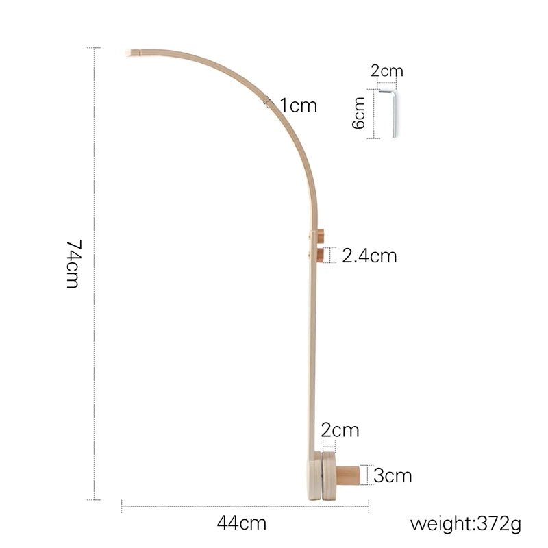 Baby Wooden Crib Mobile Bed Bell Hanging Rattle Toy Newborn Music Box Bed Bell Hanging Toys Holder Bracket Infant Crib Baby Gift - jouetsbebe.com