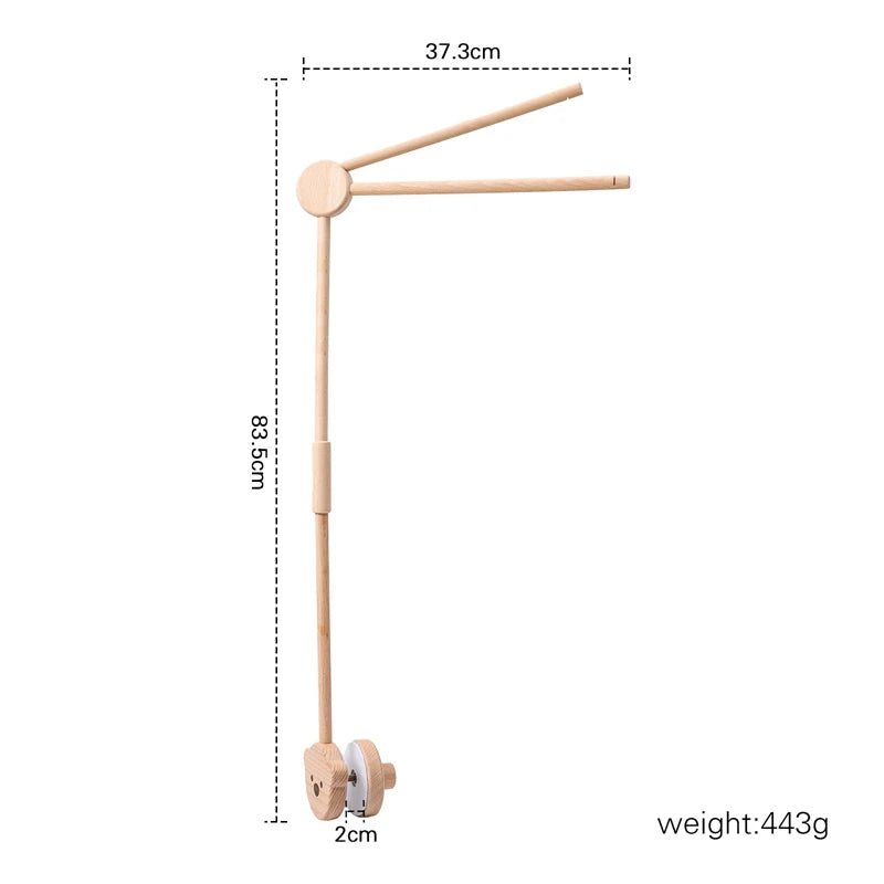 Baby Wooden Crib Mobile Bed Bell Hanging Rattle Toy Newborn Music Box Bed Bell Hanging Toys Holder Bracket Infant Crib Baby Gift - jouetsbebe.com