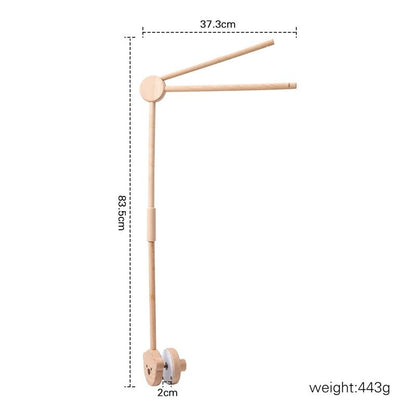 Baby Wooden Crib Mobile Bed Bell Hanging Rattle Toy Newborn Music Box Bed Bell Hanging Toys Holder Bracket Infant Crib Baby Gift - jouetsbebe.com