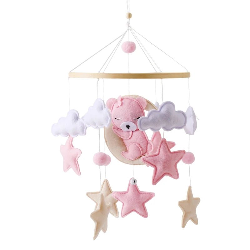 Baby Wooden Crib Mobile Bed Bell Hanging Rattle Toy Newborn Music Box Bed Bell Hanging Toys Holder Bracket Infant Crib Baby Gift - jouetsbebe.com