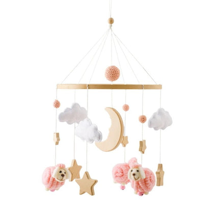 Baby Wooden Crib Mobile Bed Bell Hanging Rattle Toy Newborn Music Box Bed Bell Hanging Toys Holder Bracket Infant Crib Baby Gift - jouetsbebe.com
