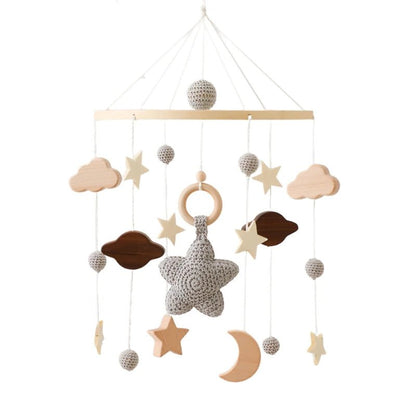 Baby Wooden Crib Mobile Bed Bell Hanging Rattle Toy Newborn Music Box Bed Bell Hanging Toys Holder Bracket Infant Crib Baby Gift - jouetsbebe.com