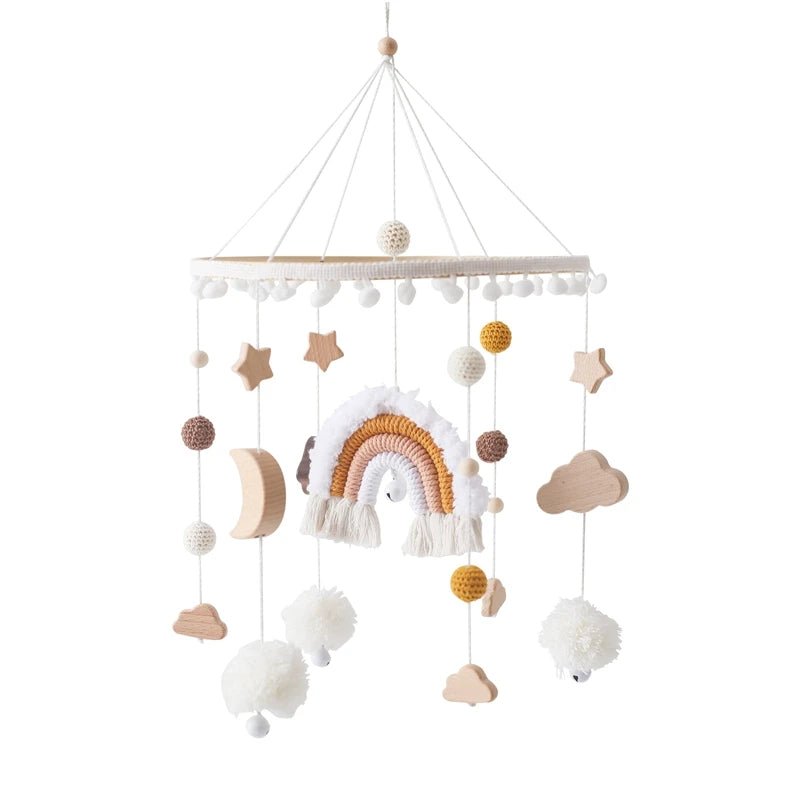 Baby Wooden Crib Mobile Bed Bell Hanging Rattle Toy Newborn Music Box Bed Bell Hanging Toys Holder Bracket Infant Crib Baby Gift - jouetsbebe.com