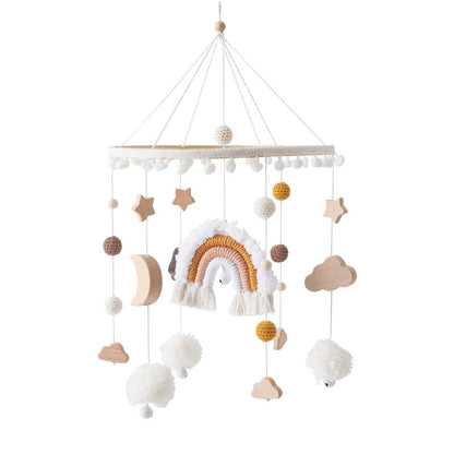 Baby Wooden Crib Mobile Bed Bell Hanging Rattle Toy Newborn Music Box Bed Bell Hanging Toys Holder Bracket Infant Crib Baby Gift - jouetsbebe.com