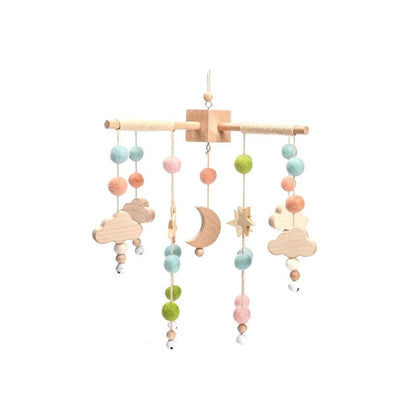 Baby Wooden Crib Mobile Bed Bell Hanging Rattle Toy Newborn Music Box Bed Bell Hanging Toys Holder Bracket Infant Crib Baby Gift - jouetsbebe.com