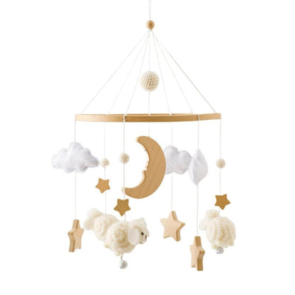 Baby Wooden Crib Mobile Bed Bell Hanging Rattle Toy Newborn Music Box Bed Bell Hanging Toys Holder Bracket Infant Crib Baby Gift - jouetsbebe.com