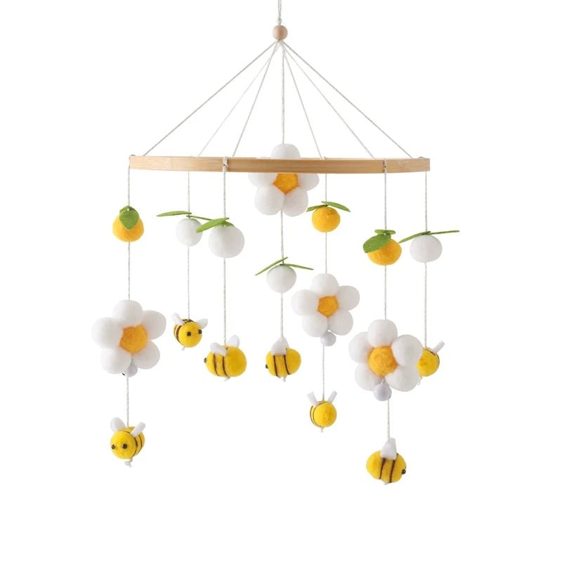 Baby Wooden Crib Mobile Bed Bell Hanging Rattle Toy Newborn Music Box Bed Bell Hanging Toys Holder Bracket Infant Crib Baby Gift - jouetsbebe.com