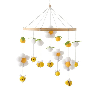 Baby Wooden Crib Mobile Bed Bell Hanging Rattle Toy Newborn Music Box Bed Bell Hanging Toys Holder Bracket Infant Crib Baby Gift - jouetsbebe.com