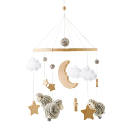 Baby Wooden Crib Mobile Bed Bell Hanging Rattle Toy Newborn Music Box Bed Bell Hanging Toys Holder Bracket Infant Crib Baby Gift - jouetsbebe.com