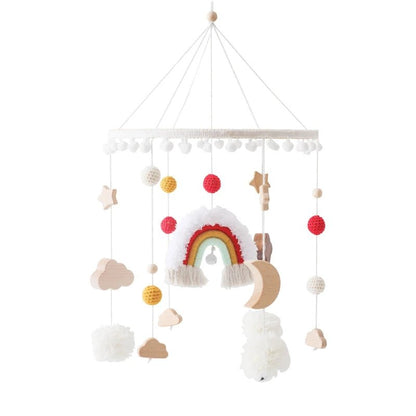 Baby Wooden Crib Mobile Bed Bell Hanging Rattle Toy Newborn Music Box Bed Bell Hanging Toys Holder Bracket Infant Crib Baby Gift - jouetsbebe.com