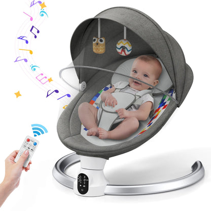 Balancelle Électrique Bluetooth pour Bébé – 5 Vitesses, Musique, Télécommande & Application Mobile - jouetsbebe.com