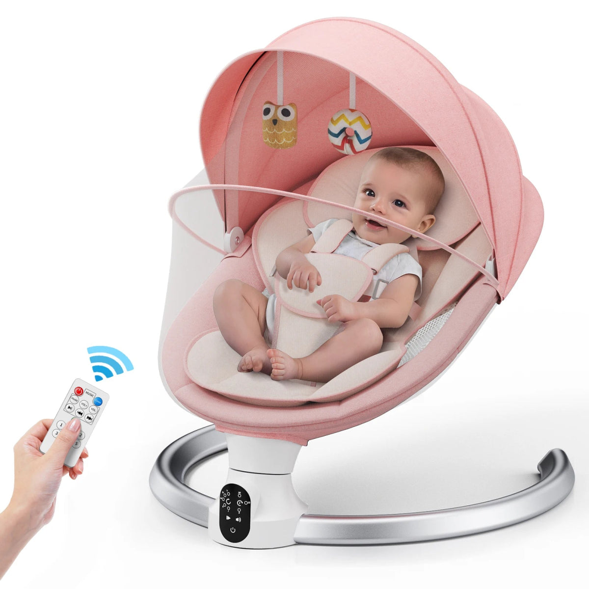 Balancelle Électrique Bluetooth pour Bébé – 5 Vitesses, Musique, Télécommande & Application Mobile - jouetsbebe.com