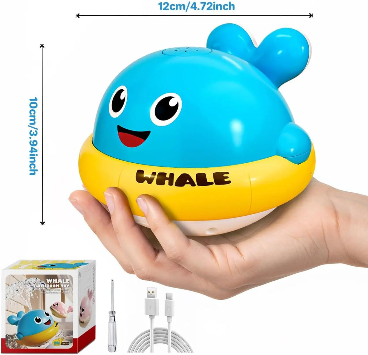 🐳 Baleine Lumineuse et Fontaine Interactive pour Enfants 3 - 12 Ans - jouetsbebe.com
