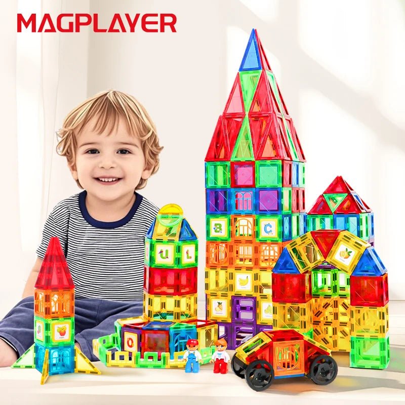 Blocs de Construction Magnétiques – Jeu Éducatif inspiration Montessori - jouetsbebe.com