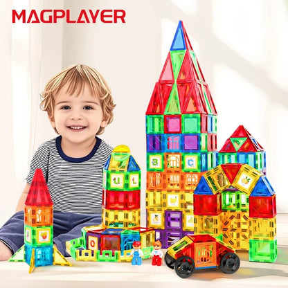 Blocs de Construction Magnétiques – Jeu Éducatif inspiration Montessori - jouetsbebe.com