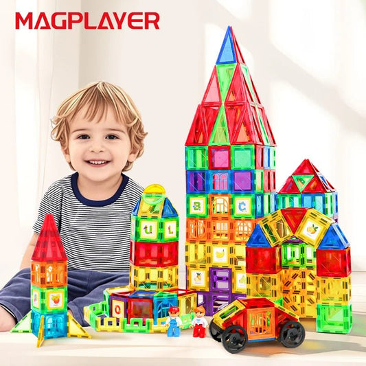 Blocs de Construction Magnétiques – Jeu Éducatif inspiration Montessori - jouetsbebe.com