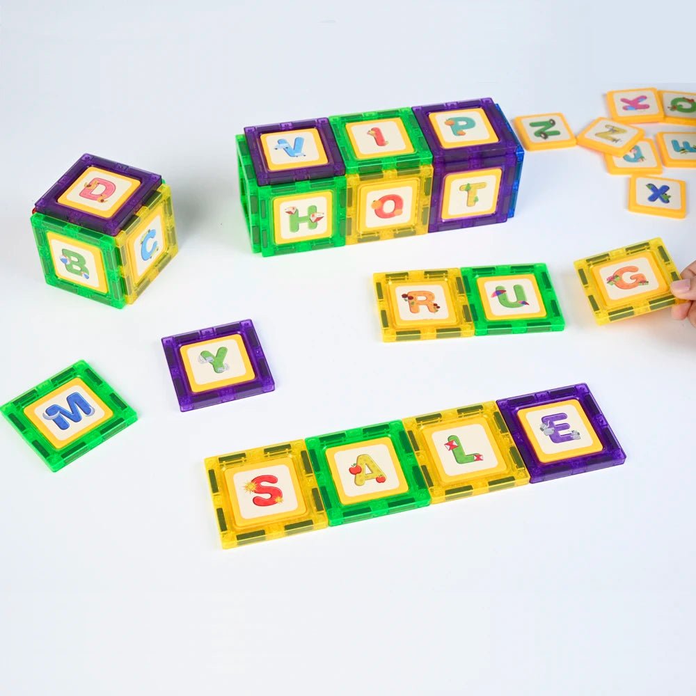 Blocs de Construction Magnétiques – Jeu Éducatif inspiration Montessori - jouetsbebe.com