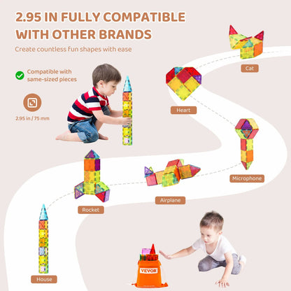 Blocs Magnétiques 32 Pièces – Jeu de Construction Éducatif Montessori pour Enfants - jouetsbebe.com