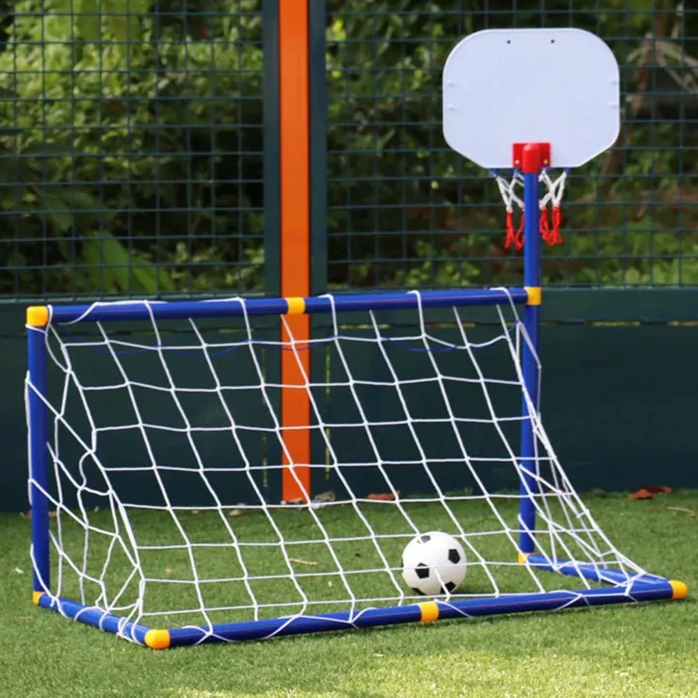 ⚽🏀 Cage de Foot et Panier de Basket 2 en 1 – pour Enfants 3 - 12 Ans - jouetsbebe.com