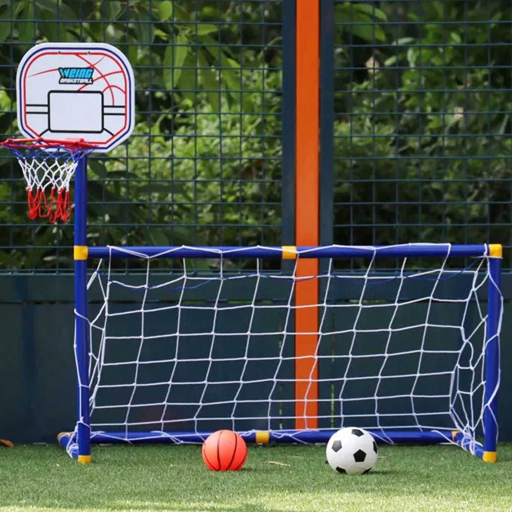 ⚽🏀 Cage de Foot et Panier de Basket 2 en 1 – pour Enfants 3 - 12 Ans - jouetsbebe.com