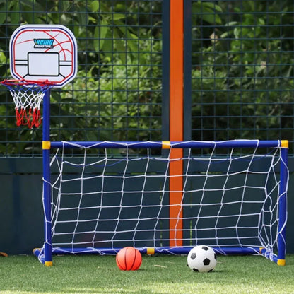 ⚽🏀 Cage de Foot et Panier de Basket 2 en 1 – pour Enfants 3 - 12 Ans - jouetsbebe.com