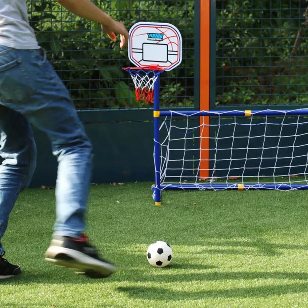 ⚽🏀 Cage de Foot et Panier de Basket 2 en 1 – pour Enfants 3 - 12 Ans - jouetsbebe.com