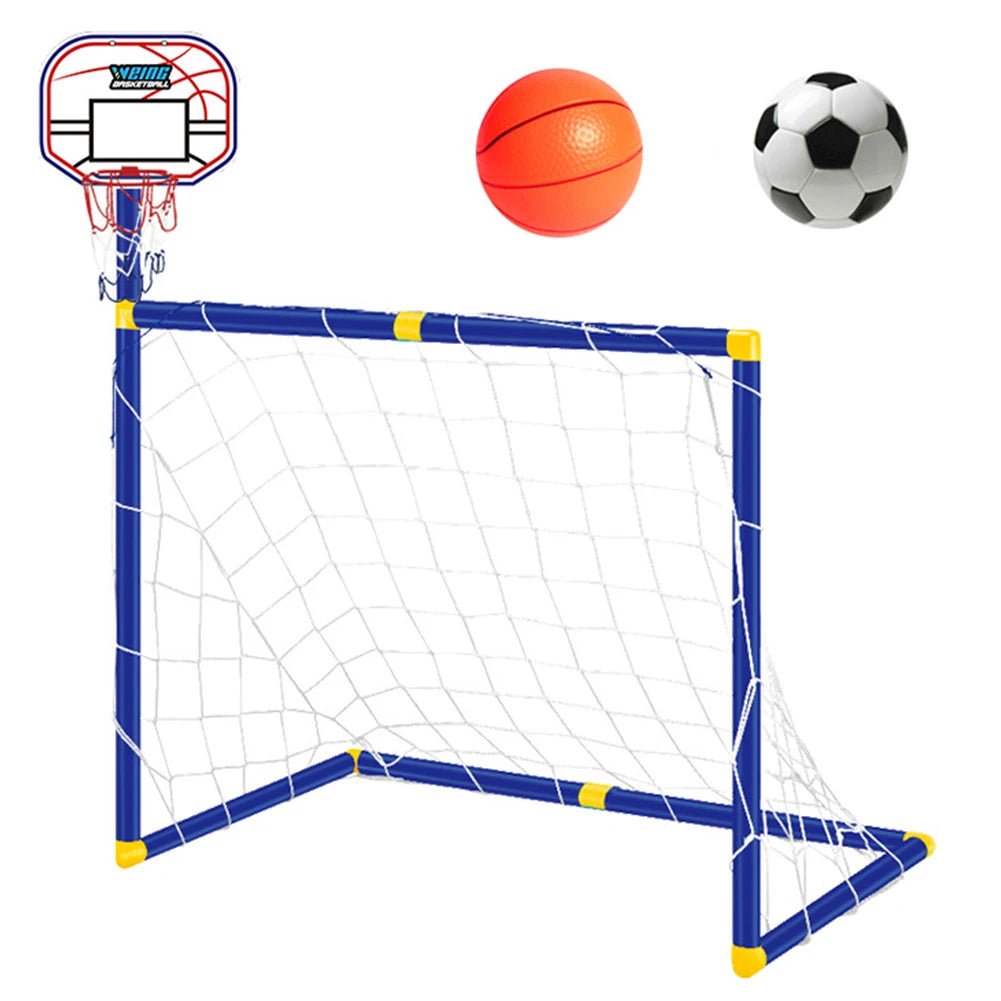 ⚽🏀 Cage de Foot et Panier de Basket 2 en 1 – pour Enfants 3 - 12 Ans - jouetsbebe.com