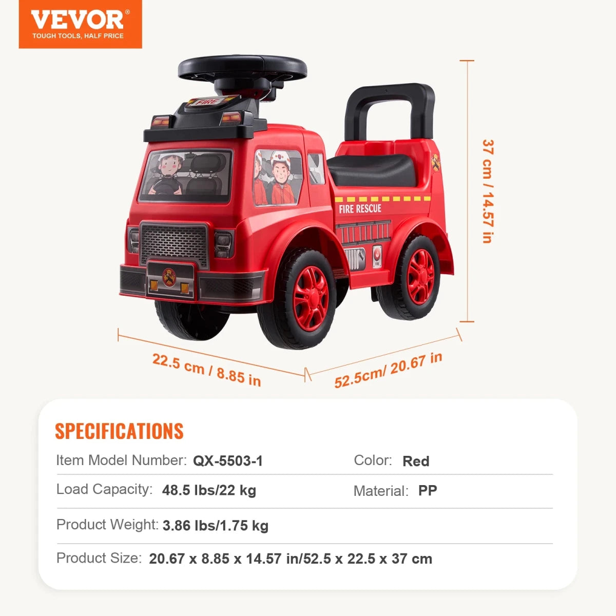Camion de Pompier Enfant avec Musique – Volant et Rangement - jouetsbebe.com