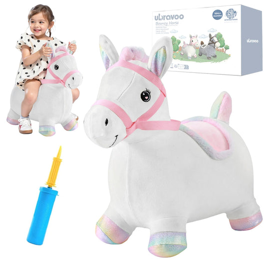 🐴 Cheval à Bascule Gonflable pour Enfant 2 à 5 Ans 🎠 - jouetsbebe.com