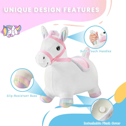 🐴 Cheval à Bascule Gonflable pour Enfant 2 à 5 Ans 🎠 - jouetsbebe.com