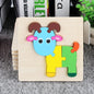 Children Boys And Girls Cartoon Three-Dimensional Wooden Puzzle Animal Traffic Geometry Shape Matching Puzzle Toy P80 - jouetsbebe.com