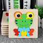 Children Boys And Girls Cartoon Three-Dimensional Wooden Puzzle Animal Traffic Geometry Shape Matching Puzzle Toy P80 - jouetsbebe.com