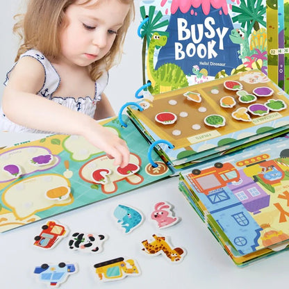 Children's Reusable Activity Books, Early Learning Educational Tools for School and Home, Fun Interactive Toys with Animal, Transportation, and Farm Themes, Matching Games, Suitable for Ages Three and up - jouetsbebe.com