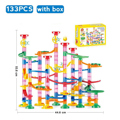 🌀 Circuit à Billes Enfant – Jeu de Construction 3D Créatif 🎨 (29 à 133 pièces) - jouetsbebe.com