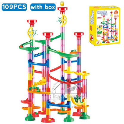 🌀 Circuit à Billes Enfant – Jeu de Construction 3D Créatif 🎨 (29 à 133 pièces) - jouetsbebe.com