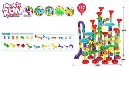 🌀 Circuit à Billes Enfant – Jeu de Construction 3D Créatif 🎨 (29 à 133 pièces) - jouetsbebe.com