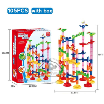 🌀 Circuit à Billes Enfant – Jeu de Construction 3D Créatif 🎨 (29 à 133 pièces) - jouetsbebe.com