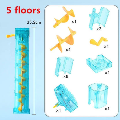 Circuit de Billes XXL avec Ascenseur Électrique - Compatible avec Lego - jouetsbebe.com