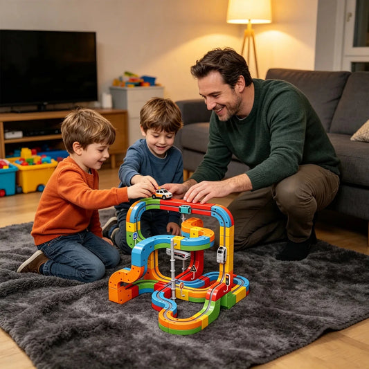 Circuit Magnétique pour Enfant – Circuit de Construction avec Véhicule - jouetsbebe.com