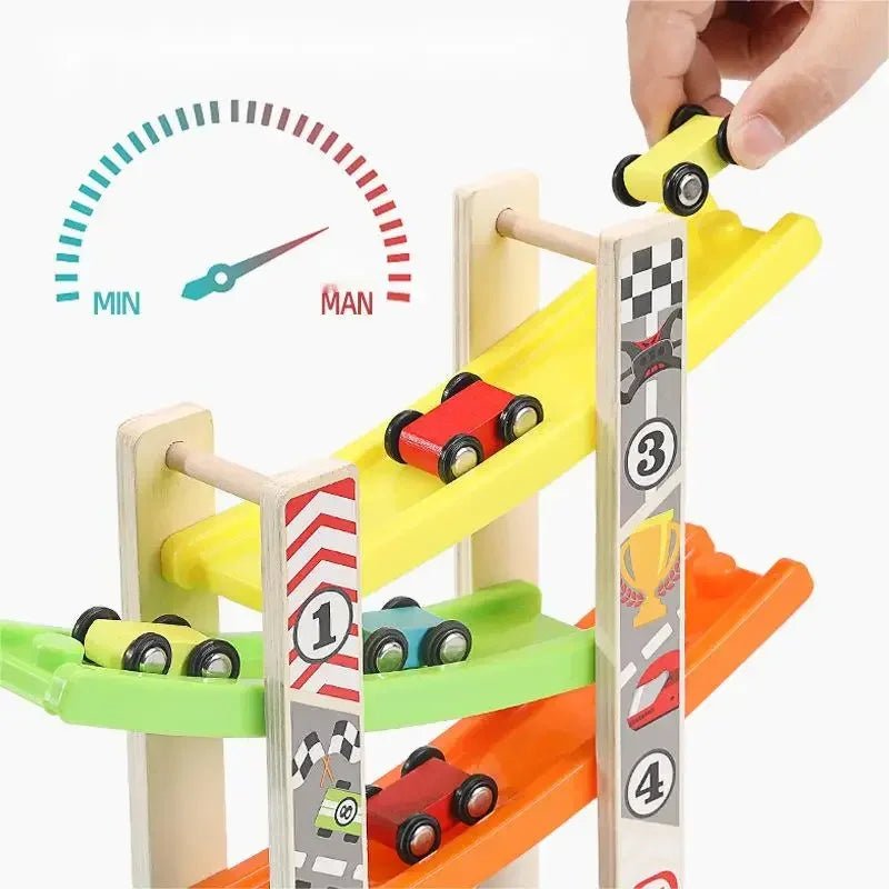 Circuit Voiture en Bois : Un jouet éducatif inspiration Montessori pour éveiller les petits pilotes - Le Bon Plan