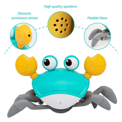 🦀 Crabe Dansant « Fugitif » – Jouet Interactif à Détection d’Obstacles - jouetsbebe.com