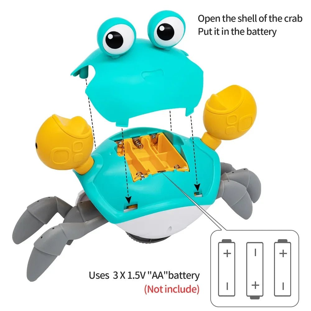 🦀 Crabe Dansant « Fugitif » – Jouet Interactif à Détection d’Obstacles - jouetsbebe.com