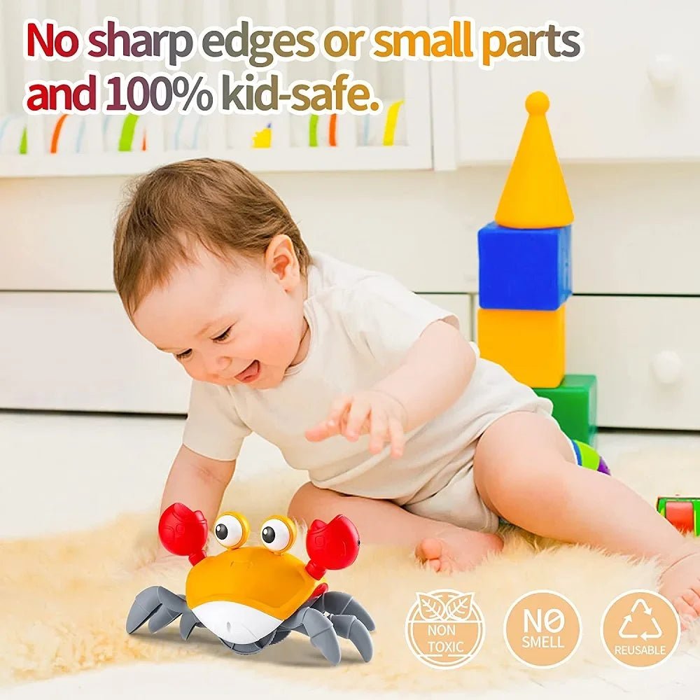 🦀 Crabe Dansant « Fugitif » – Jouet Interactif à Détection d’Obstacles - jouetsbebe.com
