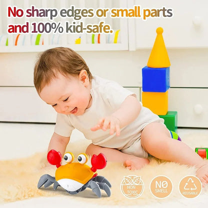 🦀 Crabe Dansant « Fugitif » – Jouet Interactif à Détection d’Obstacles - jouetsbebe.com