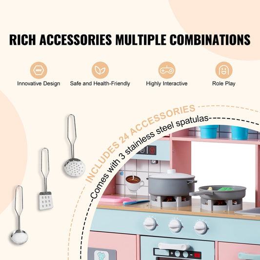 Cuisine en Bois Montessori pour Enfants – Jeu d’Imitation Réaliste avec Accessoires - jouetsbebe.com