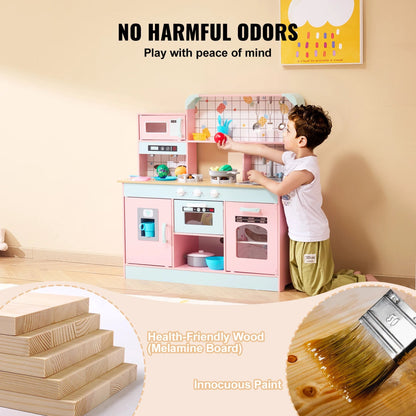 Cuisine en Bois Montessori pour Enfants – Jeu d’Imitation Réaliste avec Accessoires - jouetsbebe.com