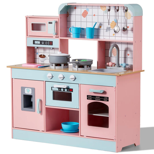 Cuisine en Bois Montessori pour Enfants – Jeu d’Imitation Réaliste avec Accessoires - jouetsbebe.com